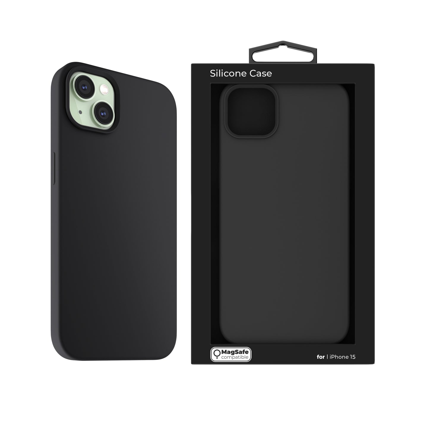 Husa de protectie NEXT ONE cu MagSafe pentru iPhone 15, Silicon, Negru - iSTYLE RO