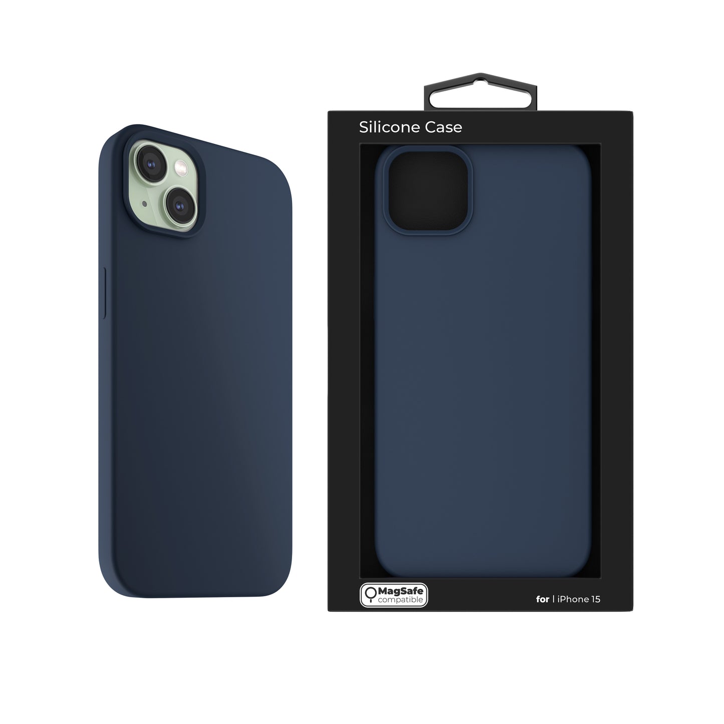 Husa de protectie NEXT ONE cu MagSafe pentru iPhone 15, Silicon, Albastru - iSTYLE RO