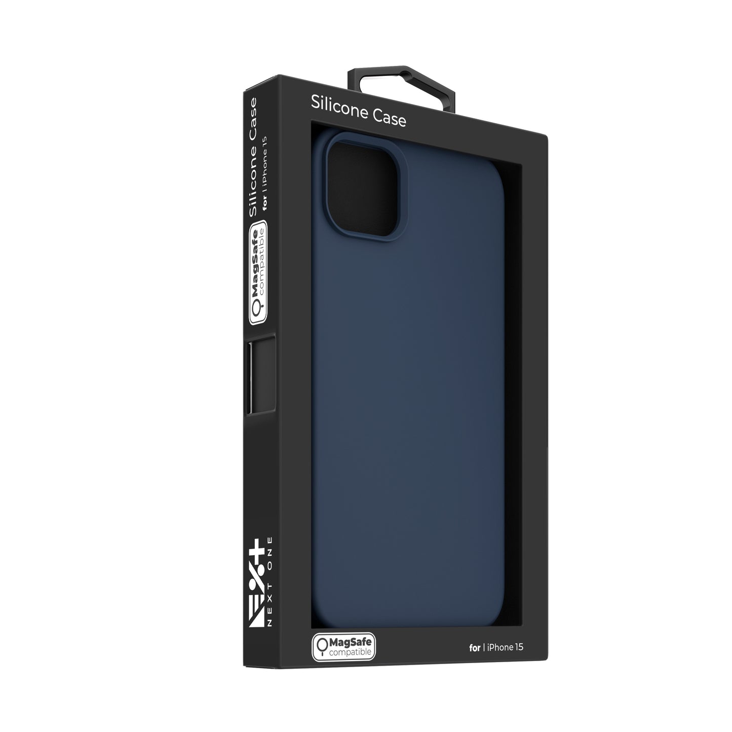Husa de protectie NEXT ONE cu MagSafe pentru iPhone 15, Silicon, Albastru - iSTYLE RO