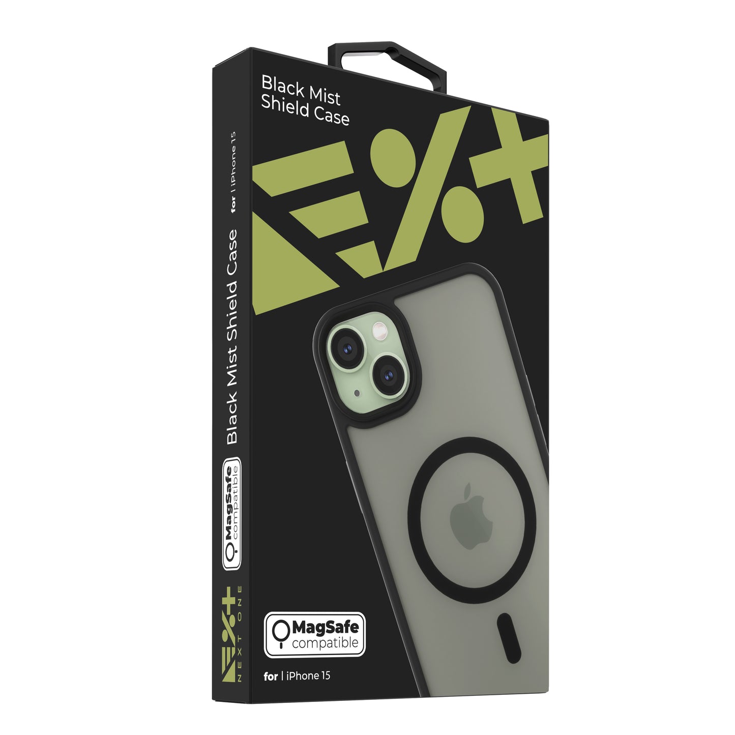 Husa de protectie NEXT ONE Mist Shield cu MagSafe pentru iPhone 15, Negru - iSTYLE RO