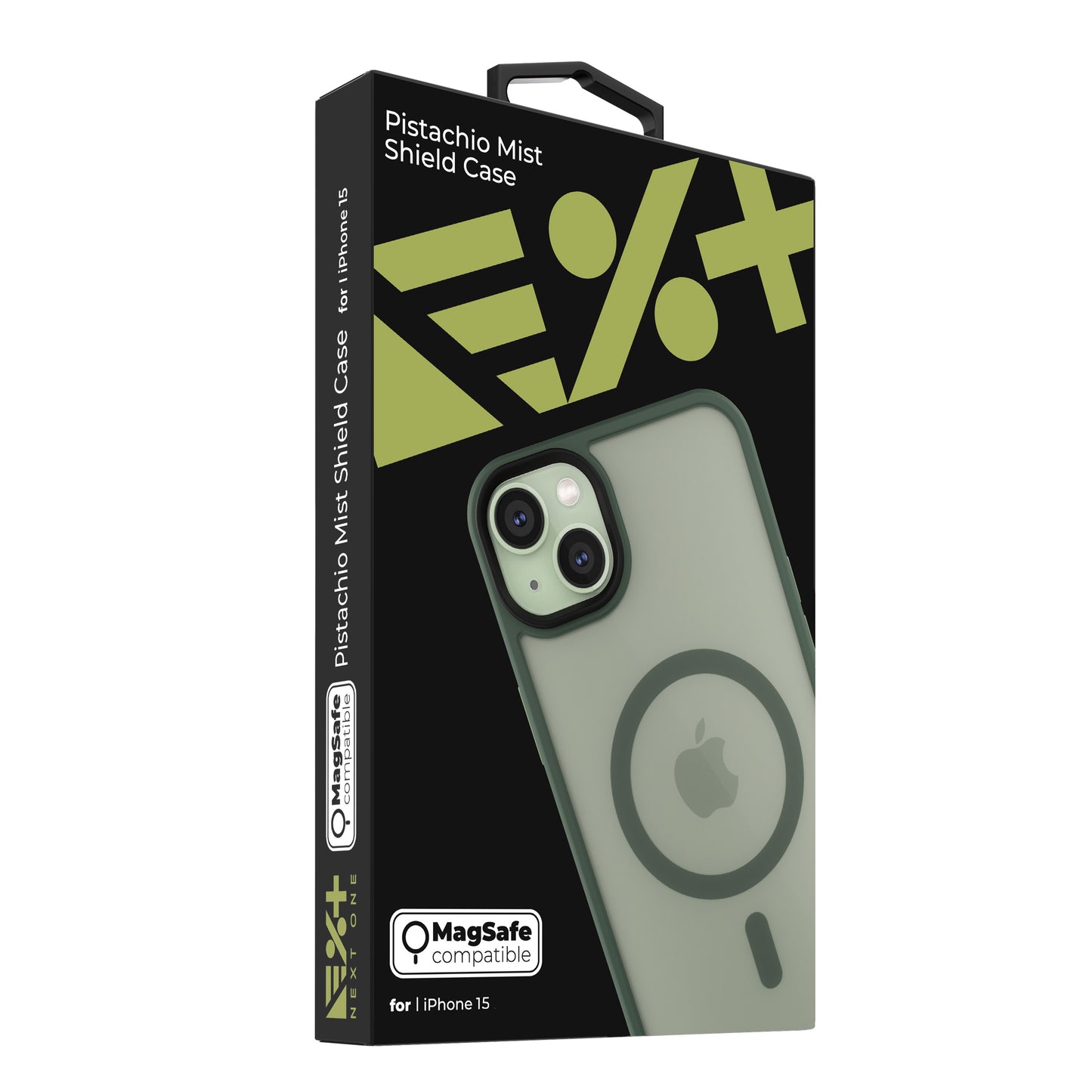 Husa de protectie NEXT ONE Mist Shield cu MagSafe pentru iPhone 15, Verde - iSTYLE RO