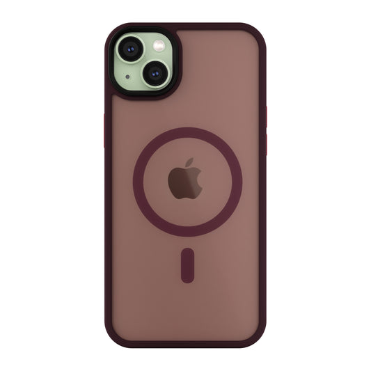 Husa de protectie NEXT ONE Mist Shield cu MagSafe pentru iPhone 15 Plus, Roșu Vișiniu - iSTYLE RO