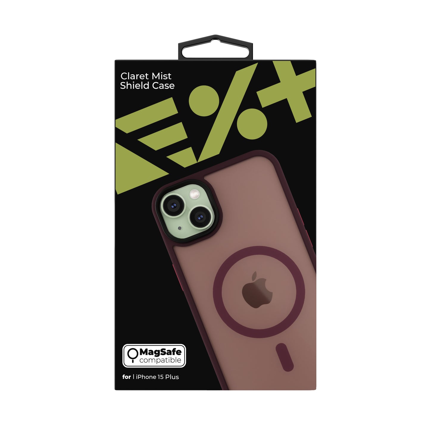 Husa de protectie NEXT ONE Mist Shield cu MagSafe pentru iPhone 15 Plus, Roșu Vișiniu - iSTYLE RO