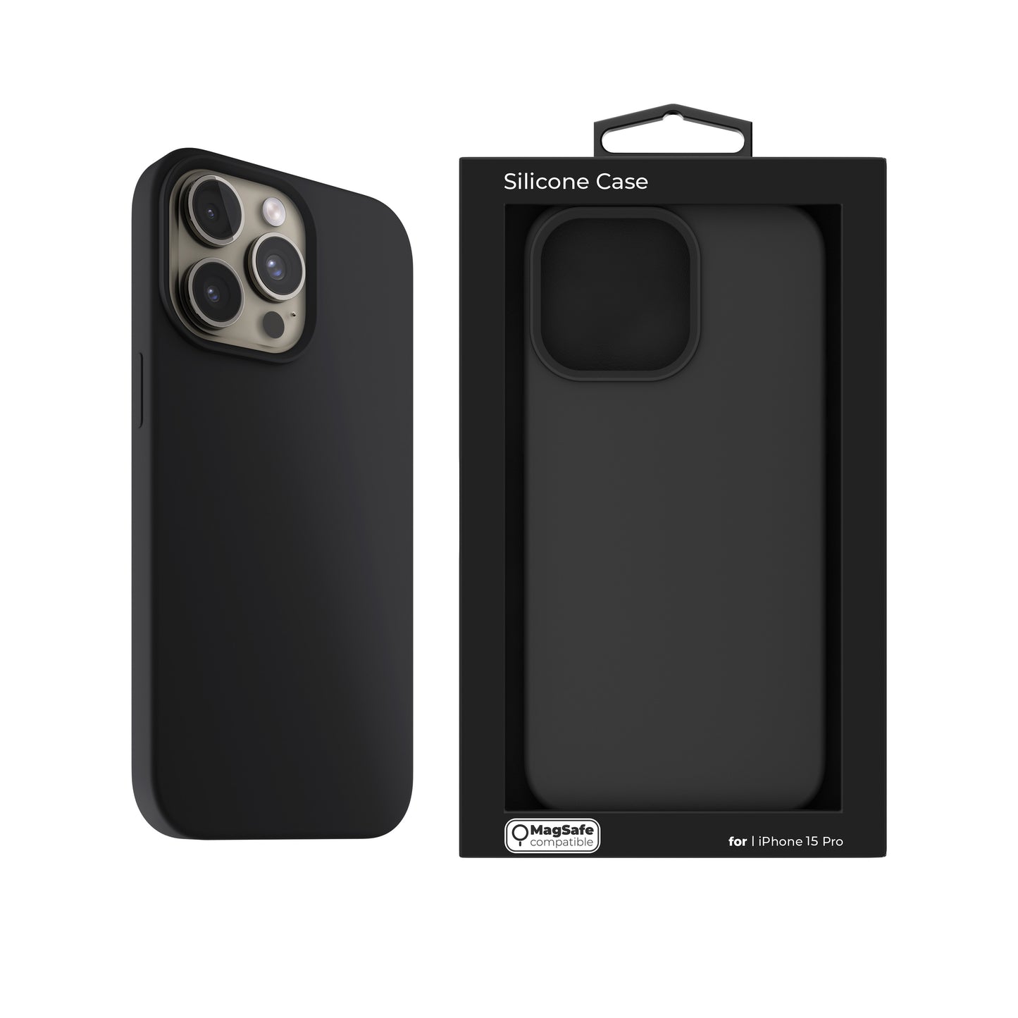 Husa de protectie NEXT ONE cu MagSafe pentru iPhone 15 Pro, Silicon, Negru - iSTYLE RO
