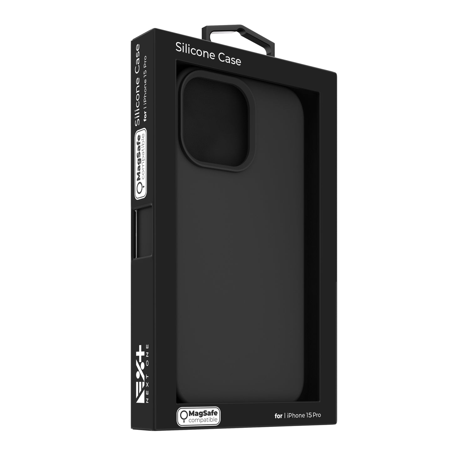 Husa de protectie NEXT ONE cu MagSafe pentru iPhone 15 Pro, Silicon, Negru - iSTYLE RO