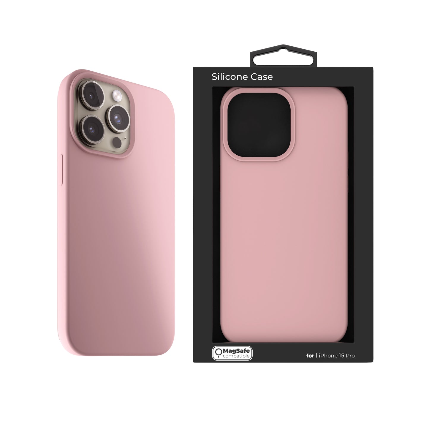 Husa de protectie NEXT ONE cu MagSafe pentru iPhone 15 Pro, Silicon, Roz - iSTYLE RO