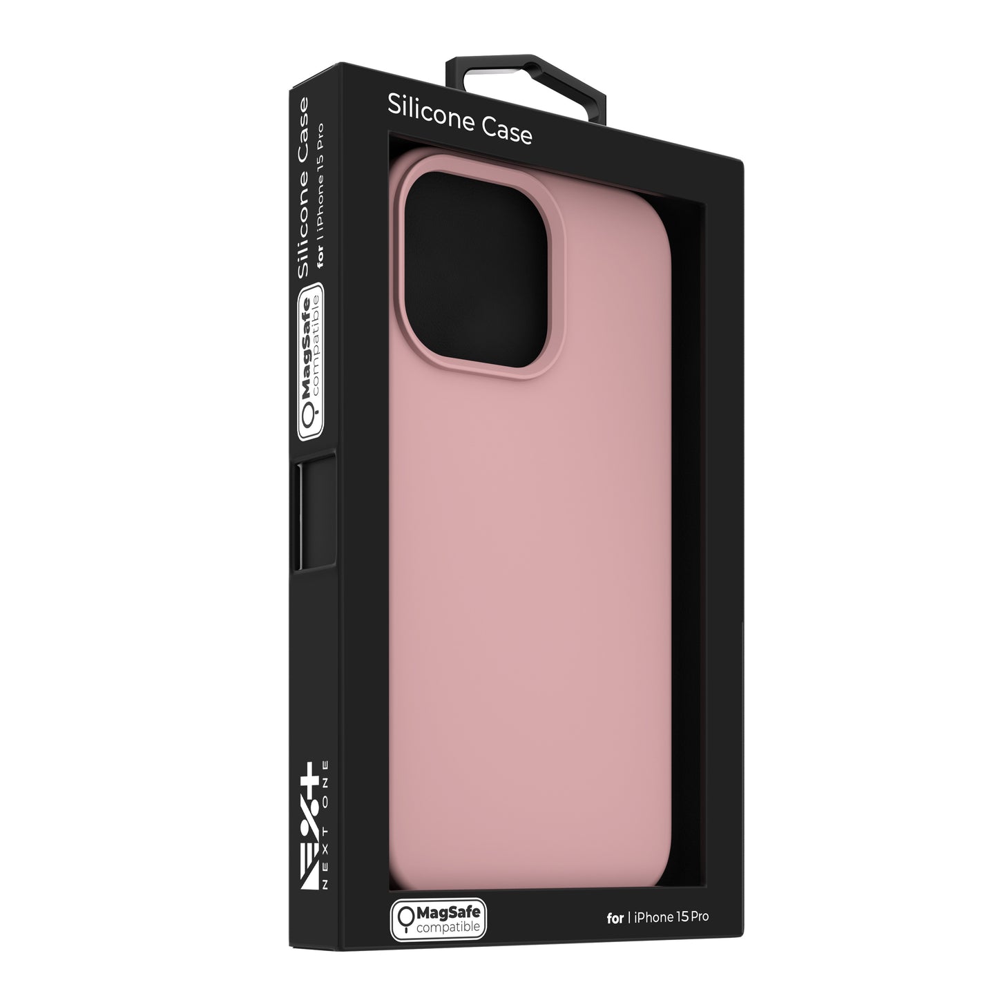 Husa de protectie NEXT ONE cu MagSafe pentru iPhone 15 Pro, Silicon, Roz - iSTYLE RO