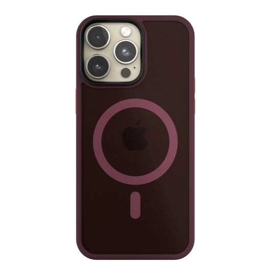 Husa de protectie NEXT ONE Mist Shield cu MagSafe pentru iPhone 15 Pro, Roșu Vișiniu - iSTYLE RO