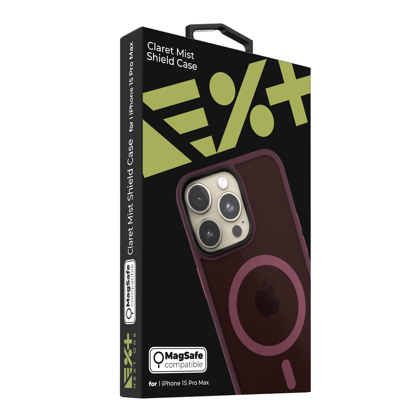 Husa de protectie NEXT ONE Mist Shield cu MagSafe pentru iPhone 15 Pro Max, Roșu Vișiniu - iSTYLE RO