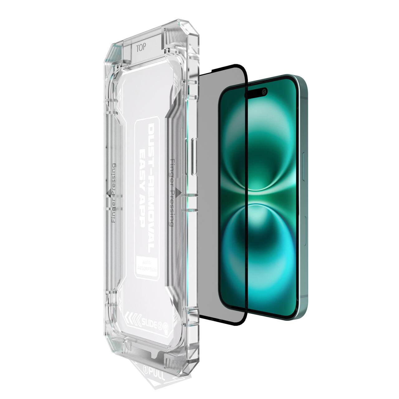 Folie de protectie din sticla privacy NEXT ONE pentru iPhone 16 - iSTYLE RO