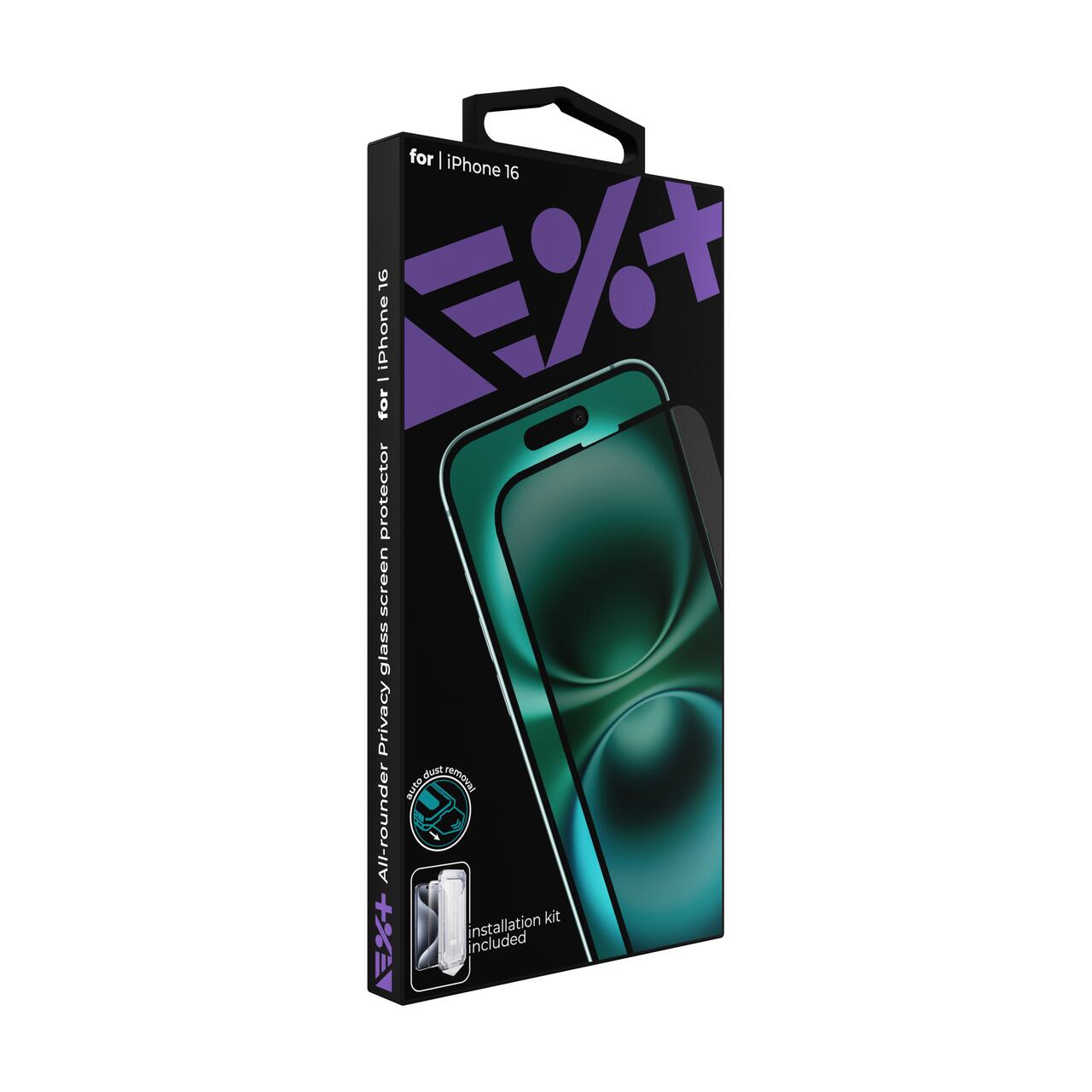 Folie de protectie din sticla privacy NEXT ONE pentru iPhone 16 - iSTYLE RO