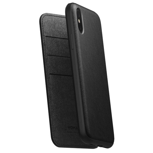 Husa de protectie Nomad Folio pentru iPhone Xs Max, Piele, Negru - iSTYLE RO