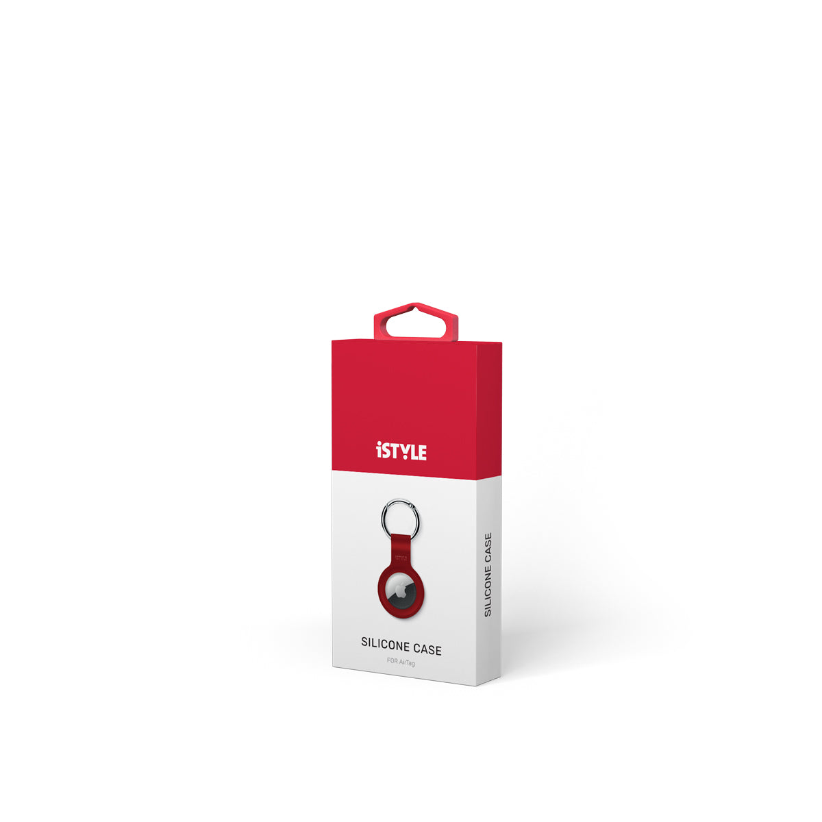Breloc iSTYLE pentru AirTag, Silicon, Rosu - iSTYLE RO