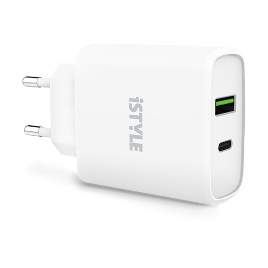 Adaptor priza iStyle 38W Pro Charger (20W USB-C; 18W USB-A) - iSTYLE RO