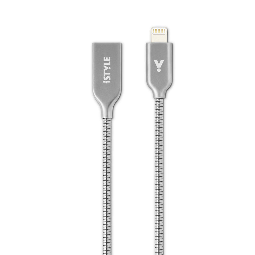 Cablu de date iSTYLE Lightning - USB-A, 1.2m, Argintiu - iSTYLE RO