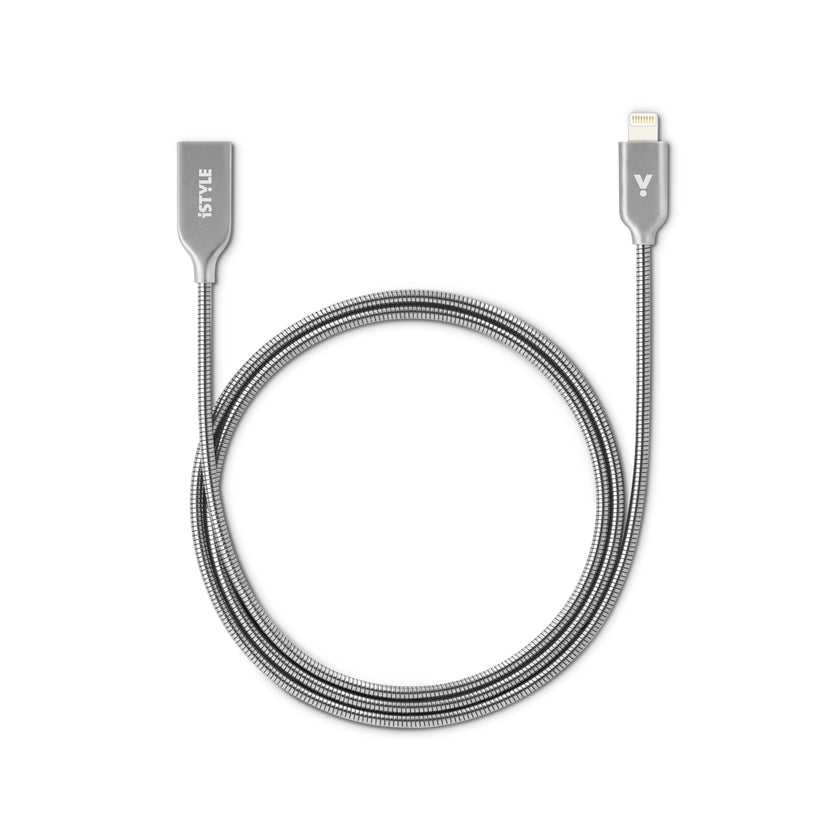 Cablu de date iSTYLE Lightning - USB-A, 1.2m, Argintiu - iSTYLE RO