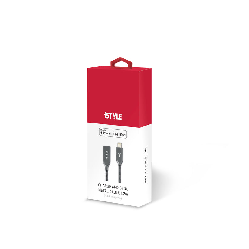 Cablu de date iSTYLE Lightning - USB-A, 1.2m, Negru - iSTYLE RO