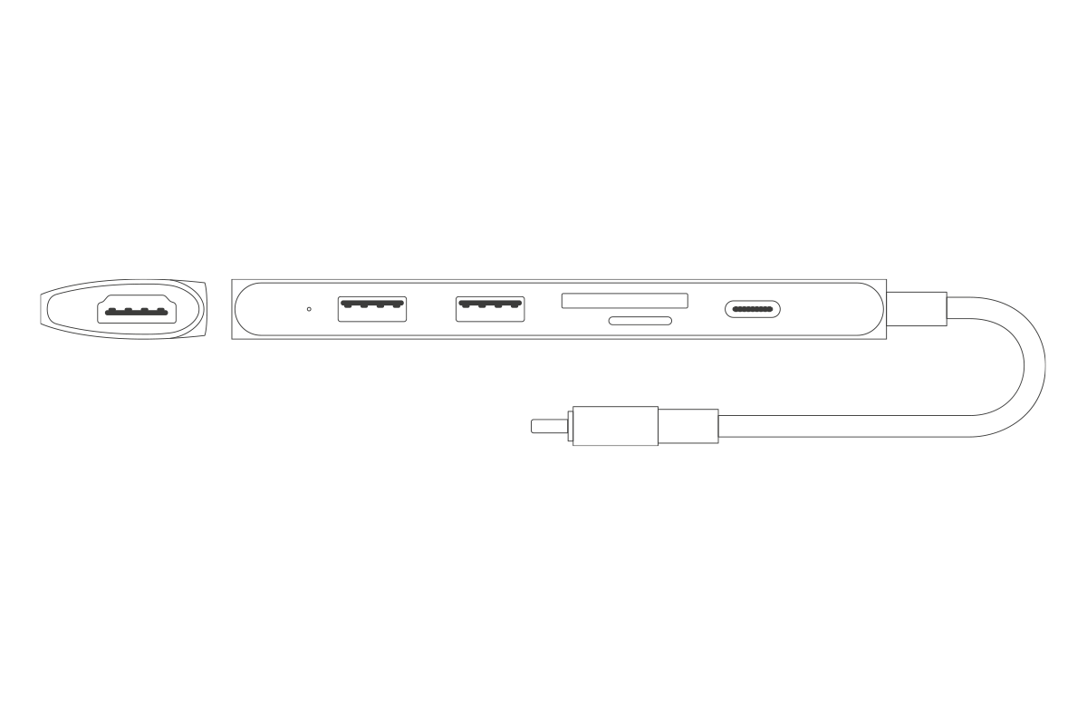 Adaptor Epico Type-C Hub 6in1 8K/30Hz, Space Grey - iSTYLE RO