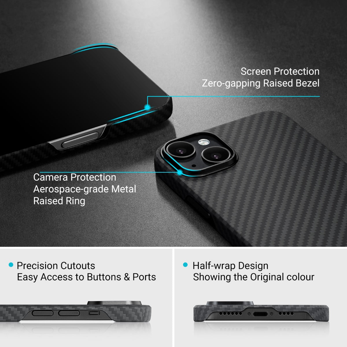 Husa de protectie Pitaka MagEZ 3 cu MagSafe pentru iPhone 14, Negru - iSTYLE RO