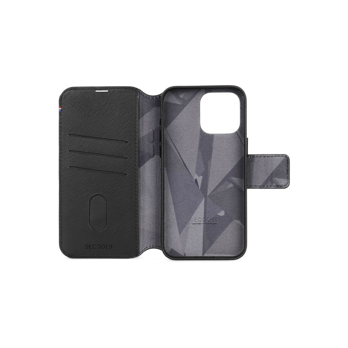 Husa de protectie Decoded cu portofel detasabil iPhone 15 Pro Max, Piele, Negru - iSTYLE RO