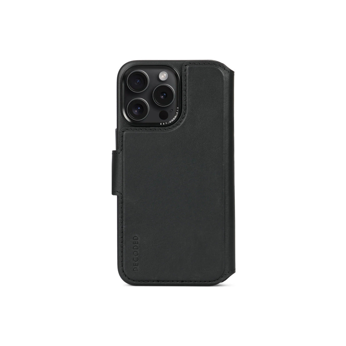 Husa de protectie Decoded cu portofel detasabil iPhone 15 Pro Max, Piele, Negru - iSTYLE RO