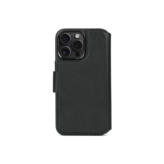 Husa de protectie Decoded cu portofel detasabil iPhone 15 Pro Max, Piele, Negru - iSTYLE RO