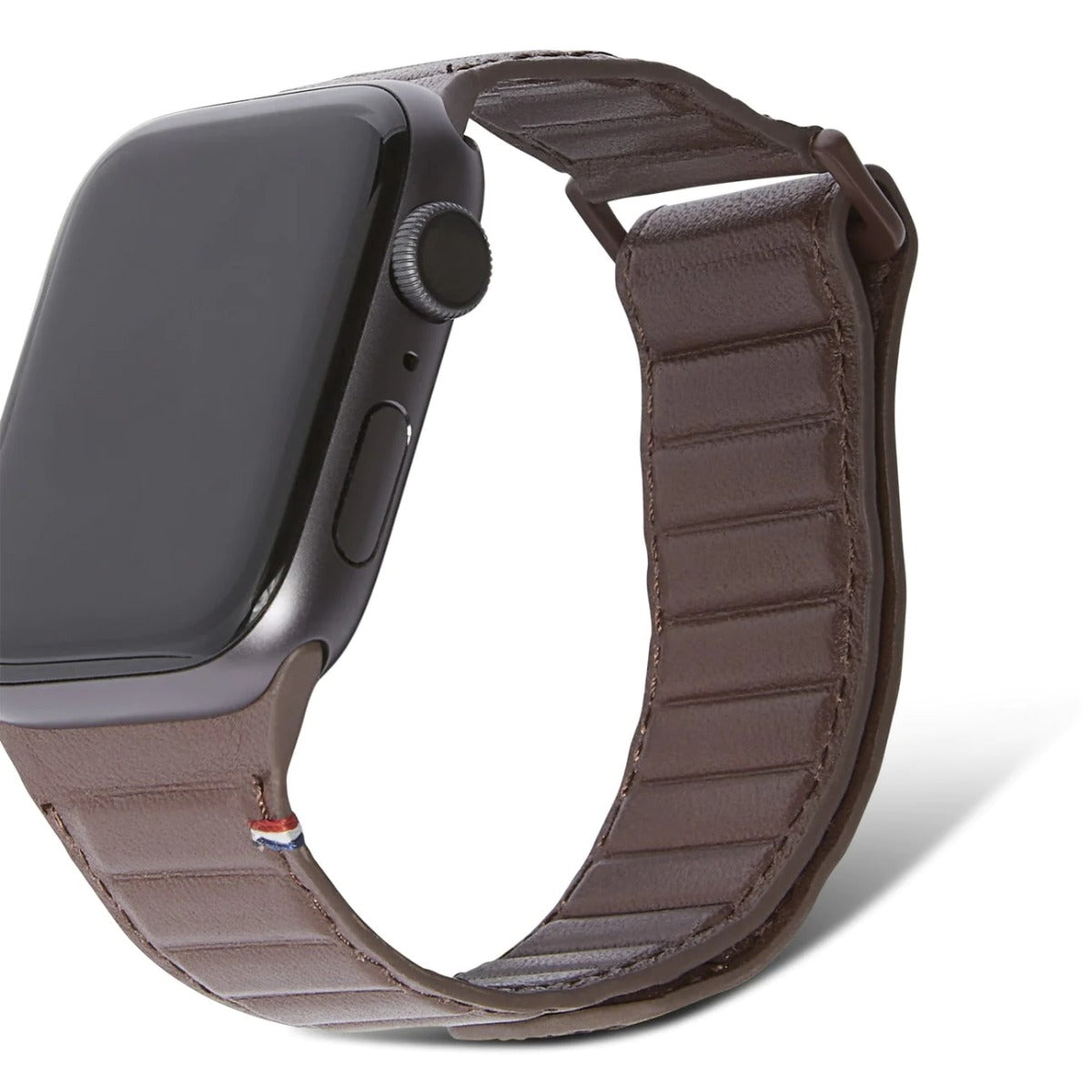 Curea Decoded Leather Magnetic Traction pentru Apple Watch 45mm/44mm/42mm, Piele, Chocolate Brown - iSTYLE RO