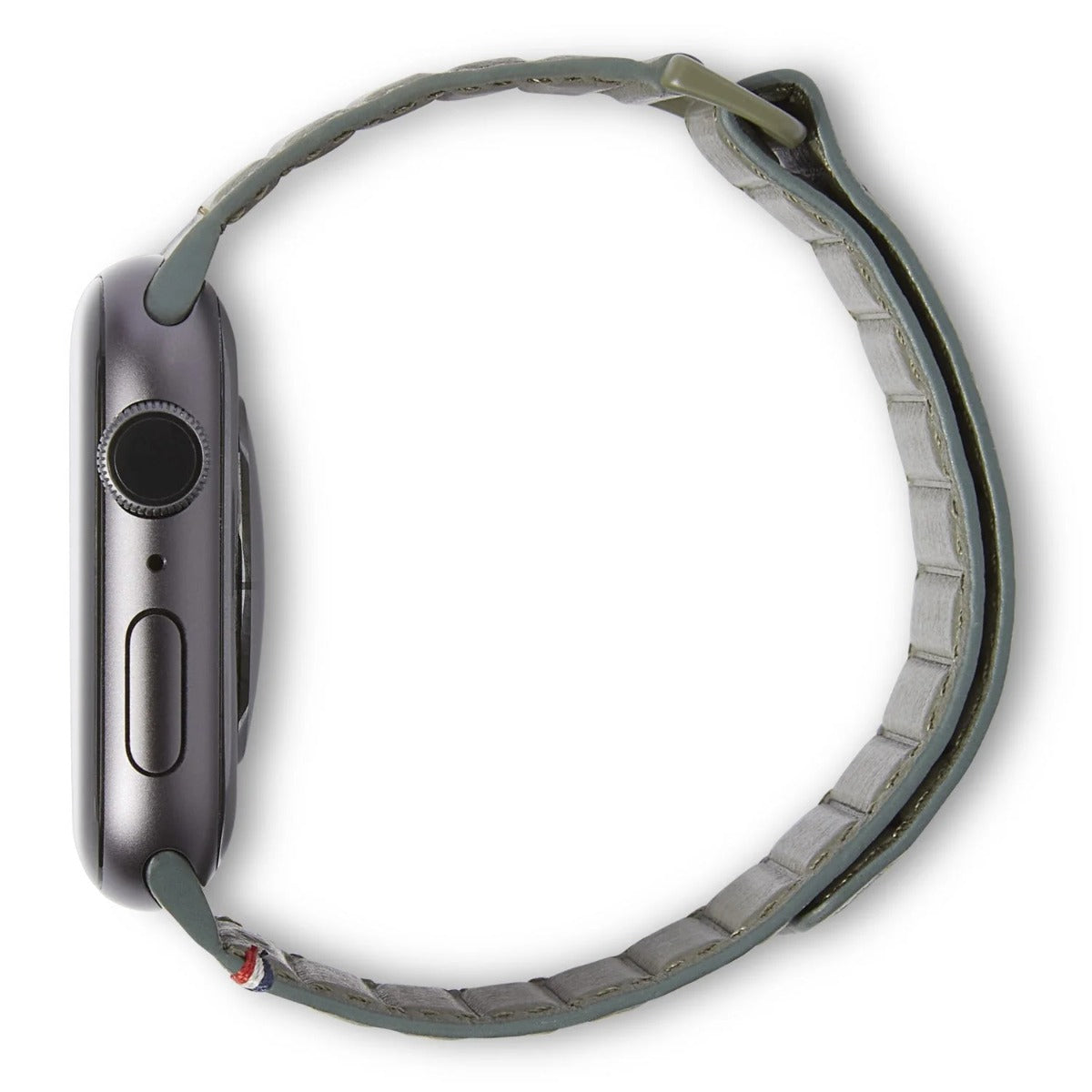 Curea Decoded Magnetic Traction pentru Apple Watch 38/40/41mm, Piele, Olive - iSTYLE RO