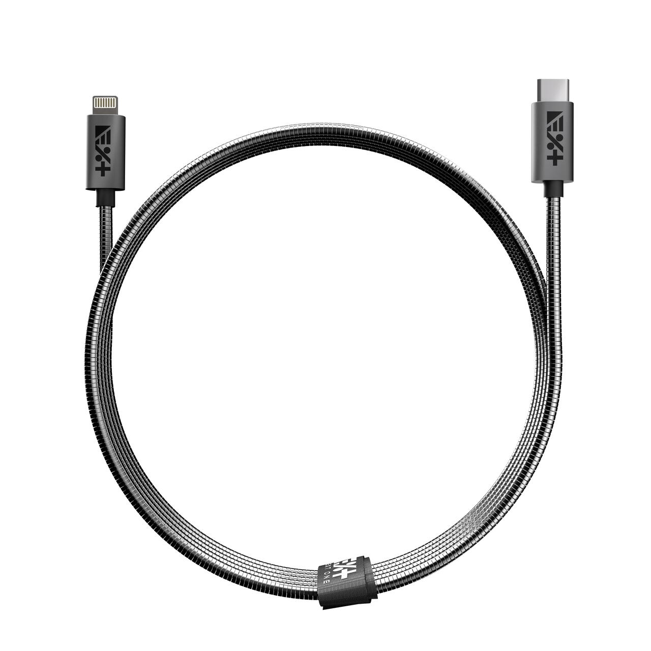 Cablu de date NEXT ONE tip USB-A - Lightning, Metalic, Space Grey - iSTYLE RO