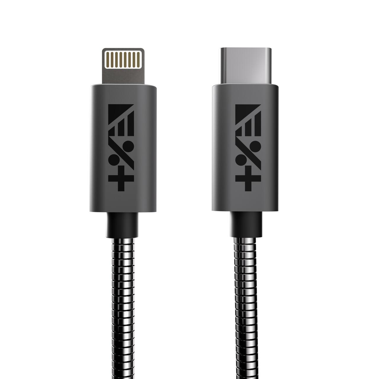 Cablu de date NEXT ONE tip USB-A - Lightning, Metalic, Space Grey - iSTYLE RO