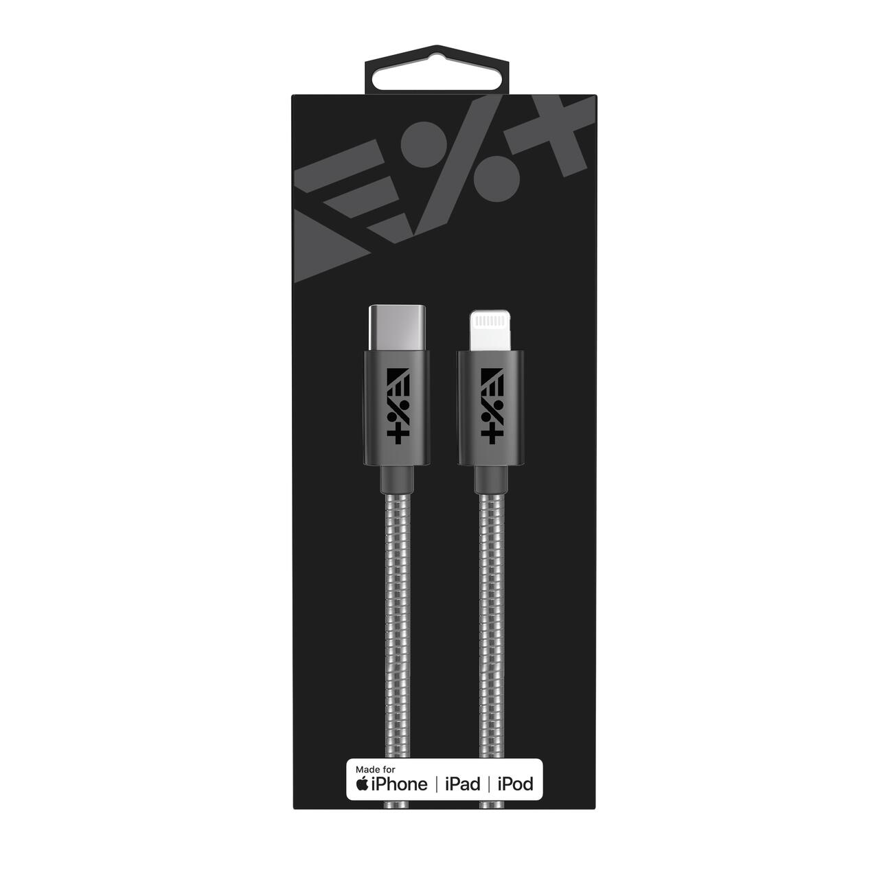 Cablu de date NEXT ONE tip USB-A - Lightning, Metalic, Space Grey - iSTYLE RO