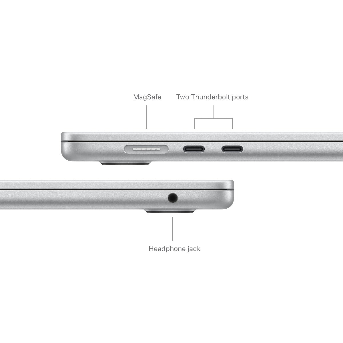 Resigilat: MacBook Air 15", procesor Apple M3, 8 nuclee CPU si 10 nuclee GPU, 8GB, 256GB, Silver, INT KB - iSTYLE RO