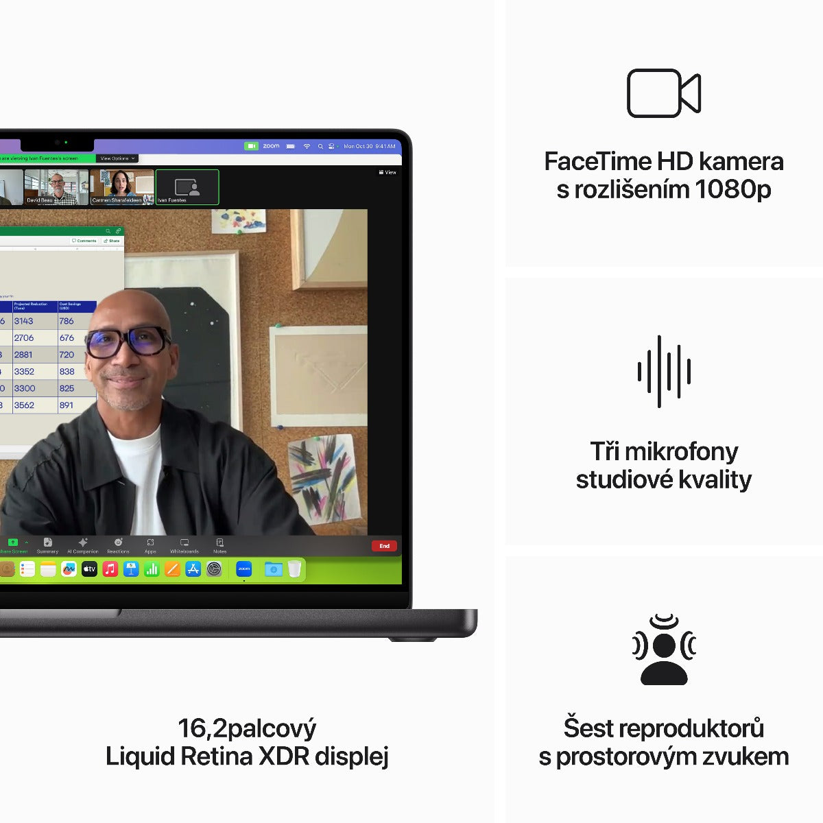 MacBook Pro 16", procesor Apple M3 Max, 16 nuclee CPU si 40 nuclee GPU, 48GB, 1TB SSD, Space Black