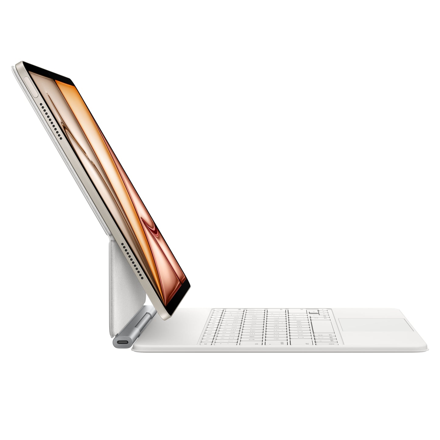 Resigilat: Husa cu tastatura Apple Magic Keyboard pentru iPad Air 13" (M3) Alb, layout INT - iSTYLE RO