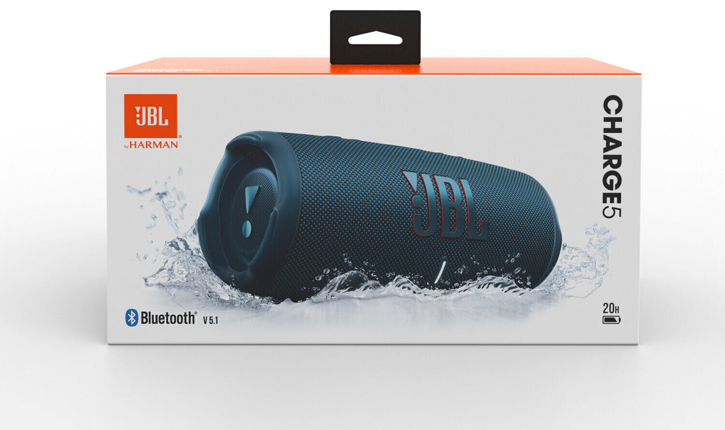 Boxa portabila JBL Charge 5, Bluetooth, Pro Sound, IP67, PartyBoost, Powerbank, Albastru - iSTYLE RO