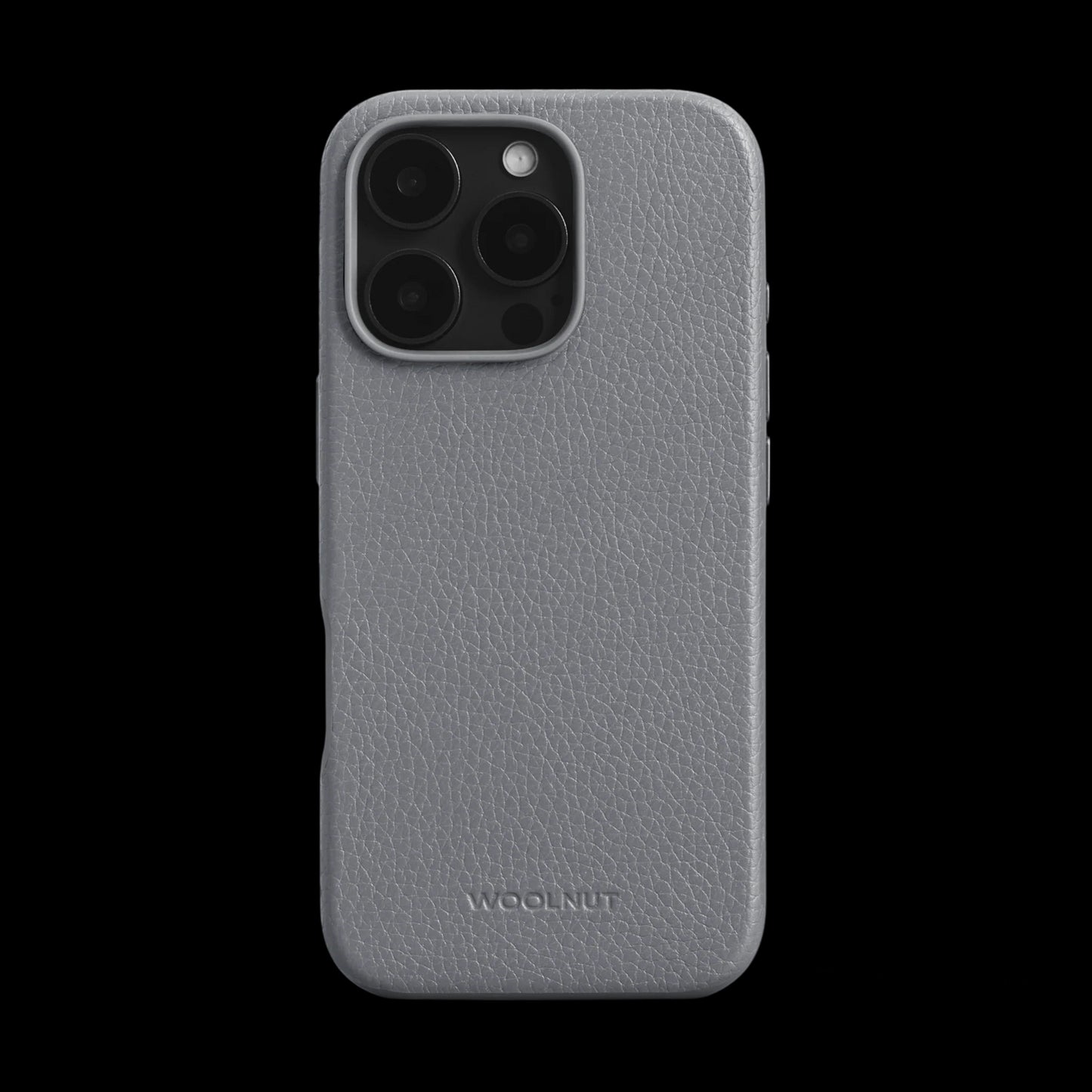 Husa de protectie Woolnut din piele pentru iPhone 16 Pro, Gri - iSTYLE RO