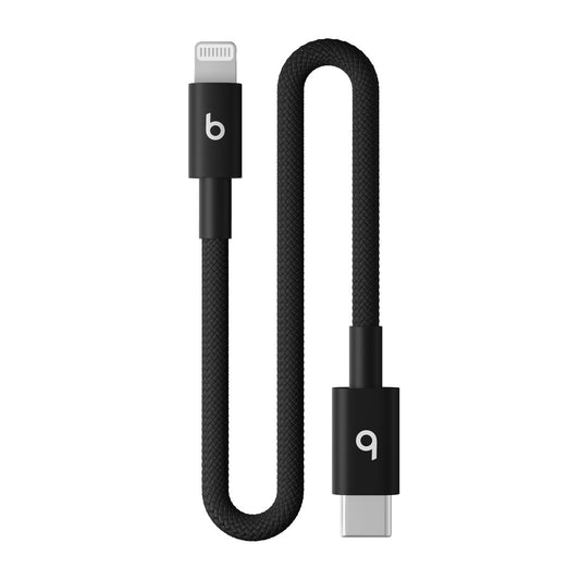 Cablu Beats USB-C la Lightning de 20 cm, Woven, Negru - iSTYLE RO