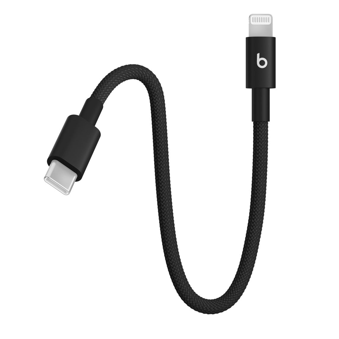 Cablu Beats USB-C la Lightning de 20 cm, Woven, Negru - iSTYLE RO