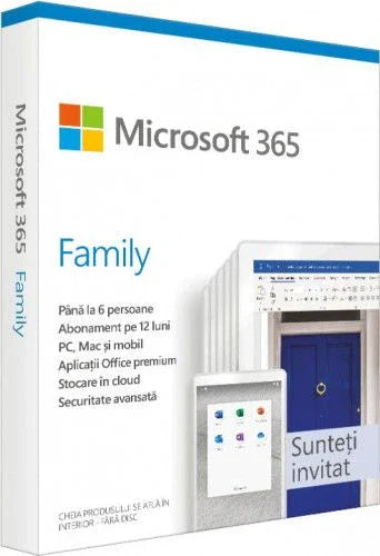 Microsoft 365 Family English EuroZone Subscriptie 1an - 6 utilizatori - iSTYLE RO