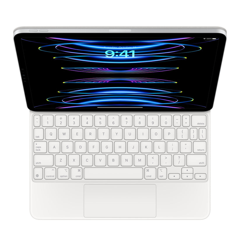 Husa cu tastatura Apple Magic Keyboard pentru iPad Pro 11" (gen.3) / iPad Air (gen.4) Alb, layout INT - iSTYLE RO