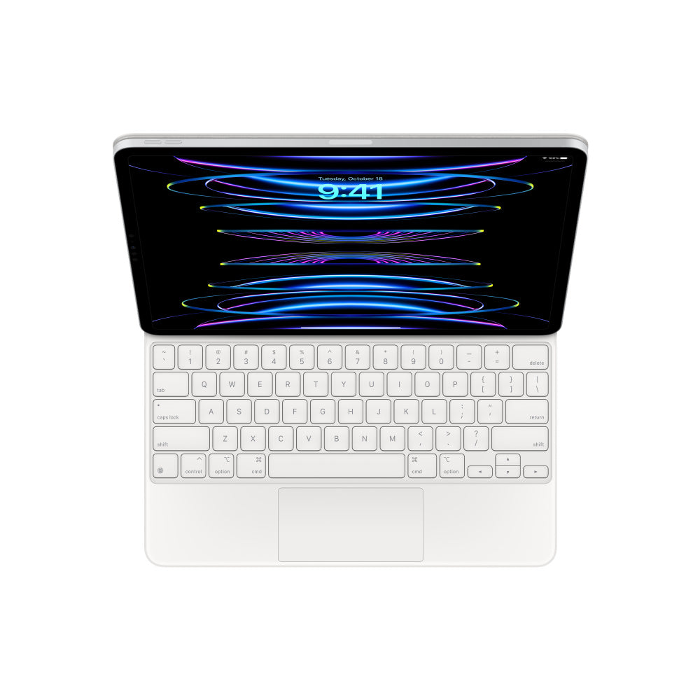 Husa cu tastatura Apple Magic Keyboard pentru iPad Pro 12.9" (gen.5) Alb, layout US - iSTYLE RO