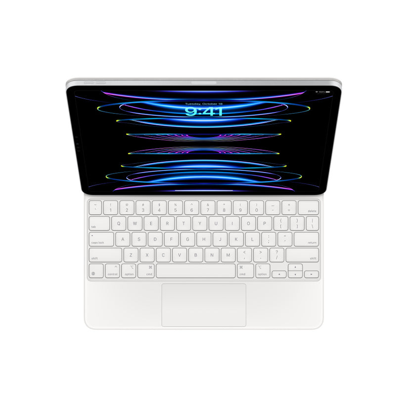 Husa cu tastatura Apple Magic Keyboard pentru iPad Pro 12.9" (gen.5) Alb, layout US - iSTYLE RO