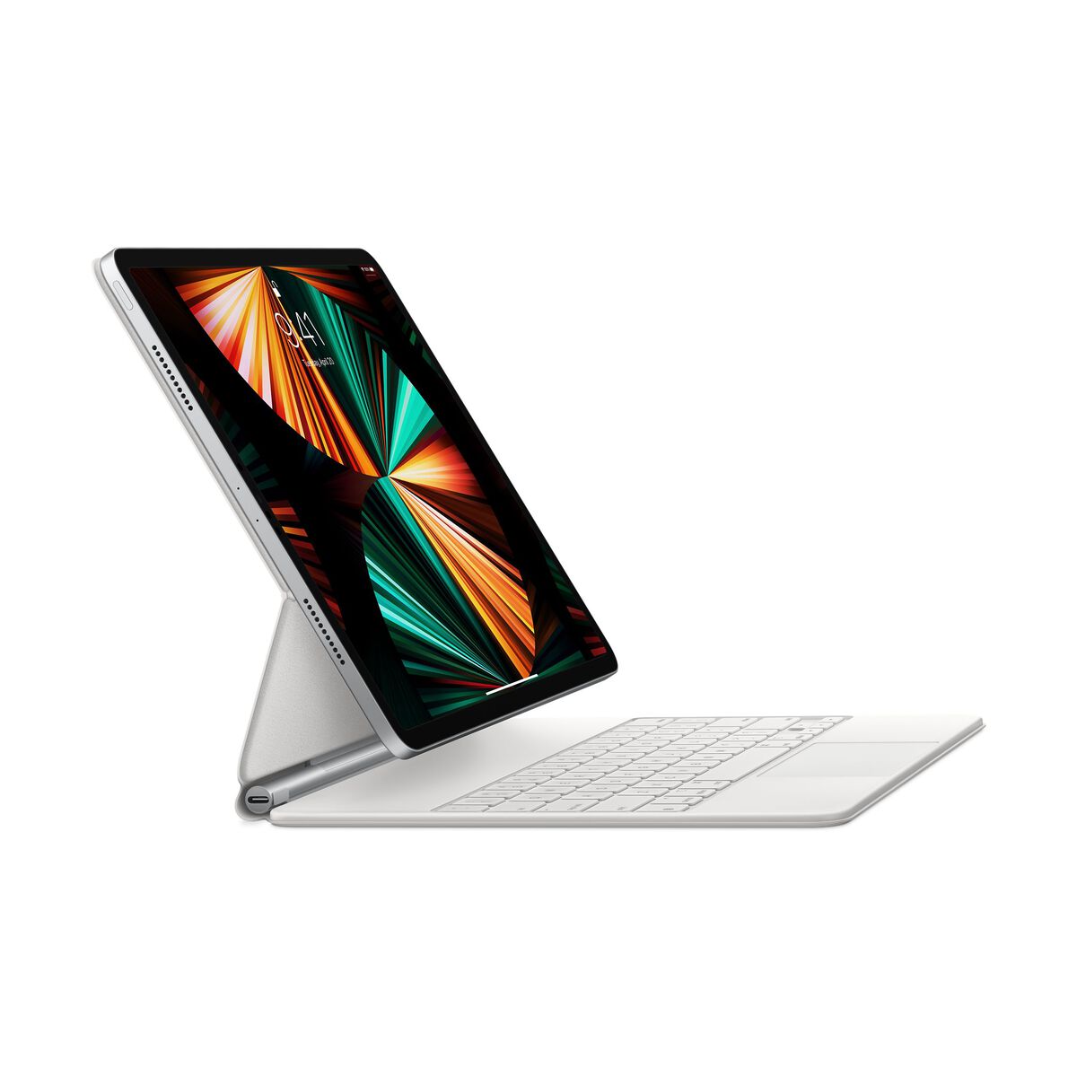 Husa cu tastatura Apple Magic Keyboard pentru iPad Pro 12.9" (gen.5) Alb, layout US - iSTYLE RO