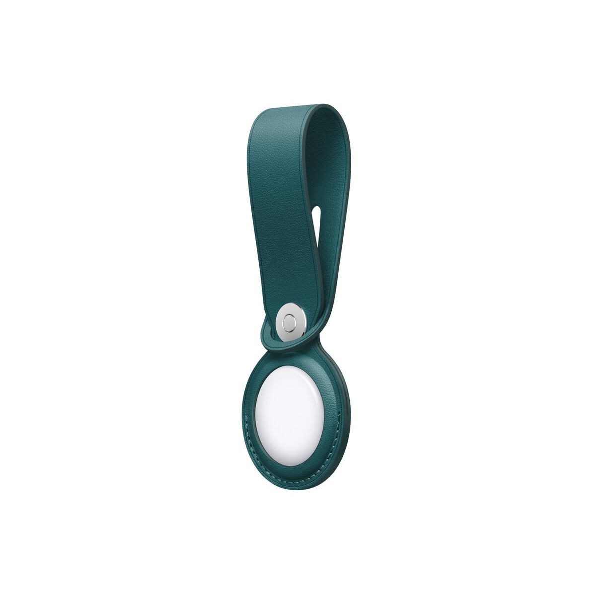 Breloc Apple pentru AirTag Leather Loop, Forest Green - iSTYLE RO