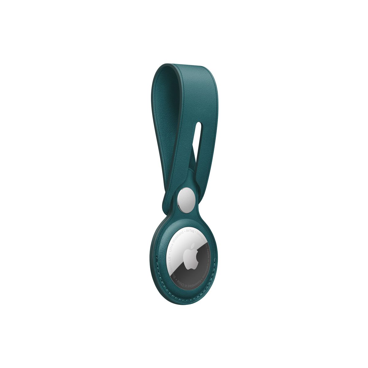Breloc Apple pentru AirTag Leather Loop, Forest Green - iSTYLE RO