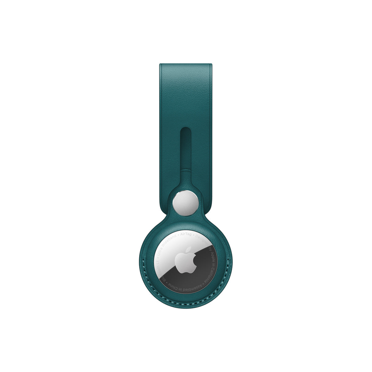 Breloc Apple pentru AirTag Leather Loop, Forest Green - iSTYLE RO