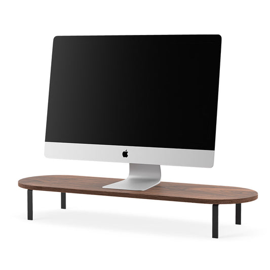 Stand Woodcessories pentru monitor Walnut/Black - iSTYLE RO