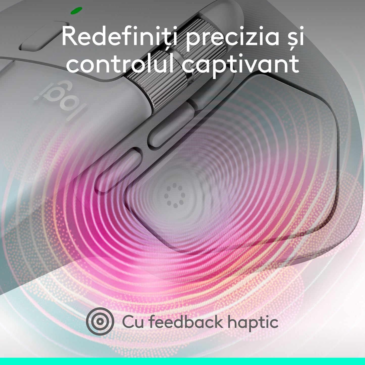 Mouse Wireless Logitech MX Master 4 pentru Mac, Alb
