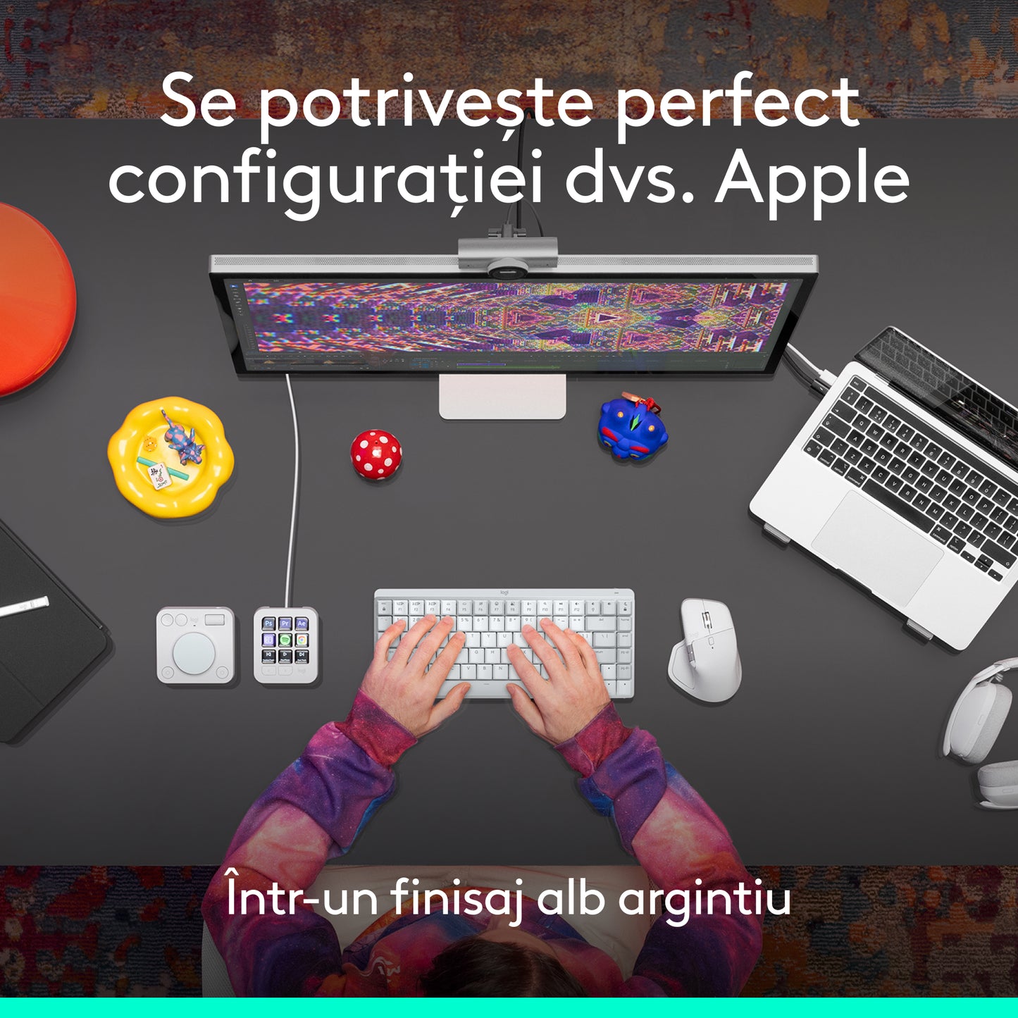 Mouse Wireless Logitech MX Master 4 pentru Mac, Alb