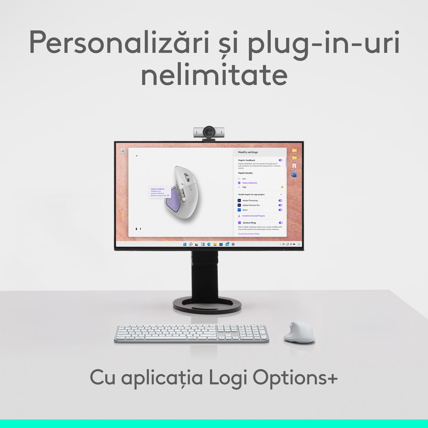 Mouse Wireless Logitech MX Master 4 pentru Mac, Alb